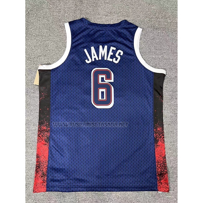 Camiseta LeBron James NO 6 USA 2025 Azul